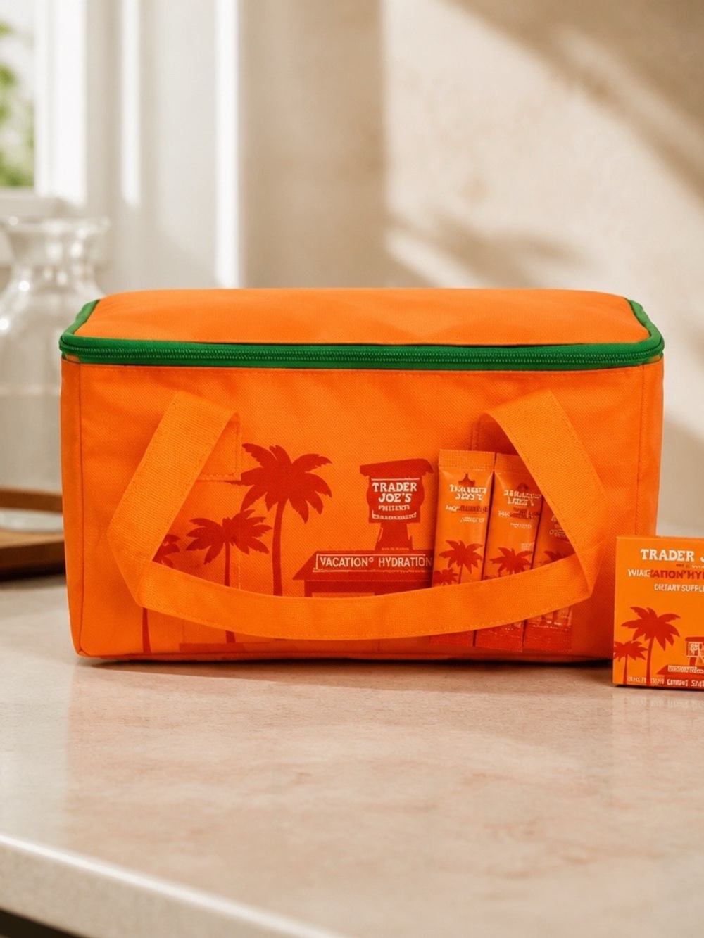 Trader Joe's Orange Insulated Tote Bag Summer 2026